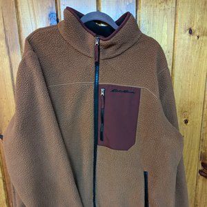 Men's Eddie Bauer Faux-Shearling Fleece XXL EUC